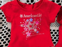 AMERICAN GIRL DOLL RED T SHIRT 2013 WASHINGTON D.C.